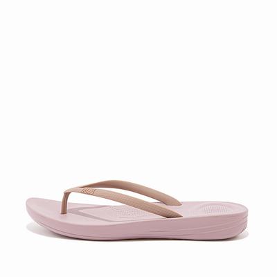 Fitflop Women's IQUSHION Ergonomic Flip Flops - Pink/Light Brown, AP4760859